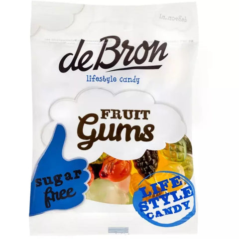 deBron Fruit Gums želé bonbony bez cukru 90 g