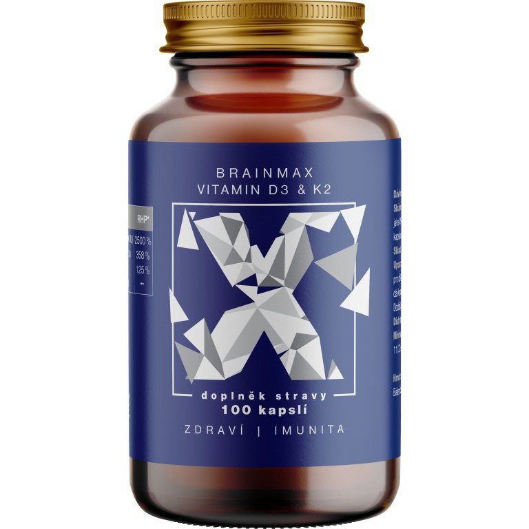 BrainMax Vitamin D3 & K2 100 kapslí