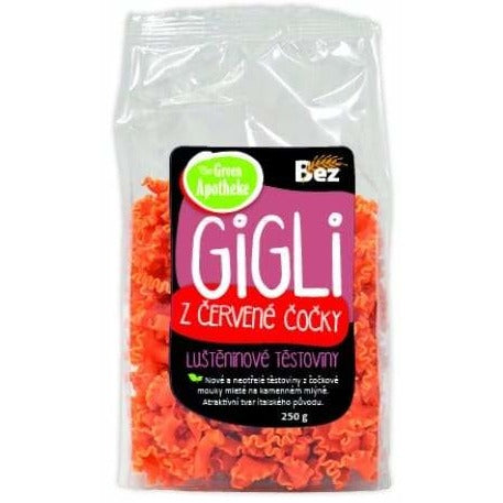 Těstoviny GIGLI z červené čočky 250 g - E-shop Najím se a zhubnu